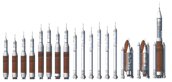 Concepts de lanceurs dérivés d'éléments propulsifs de la navette spatiale