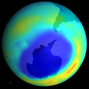 Le trou d'ozone sur l'Antarctique