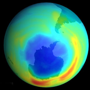 Le trou d'ozone sur l'Antarctique