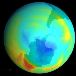 Le trou d'ozone sur l'Antarctique