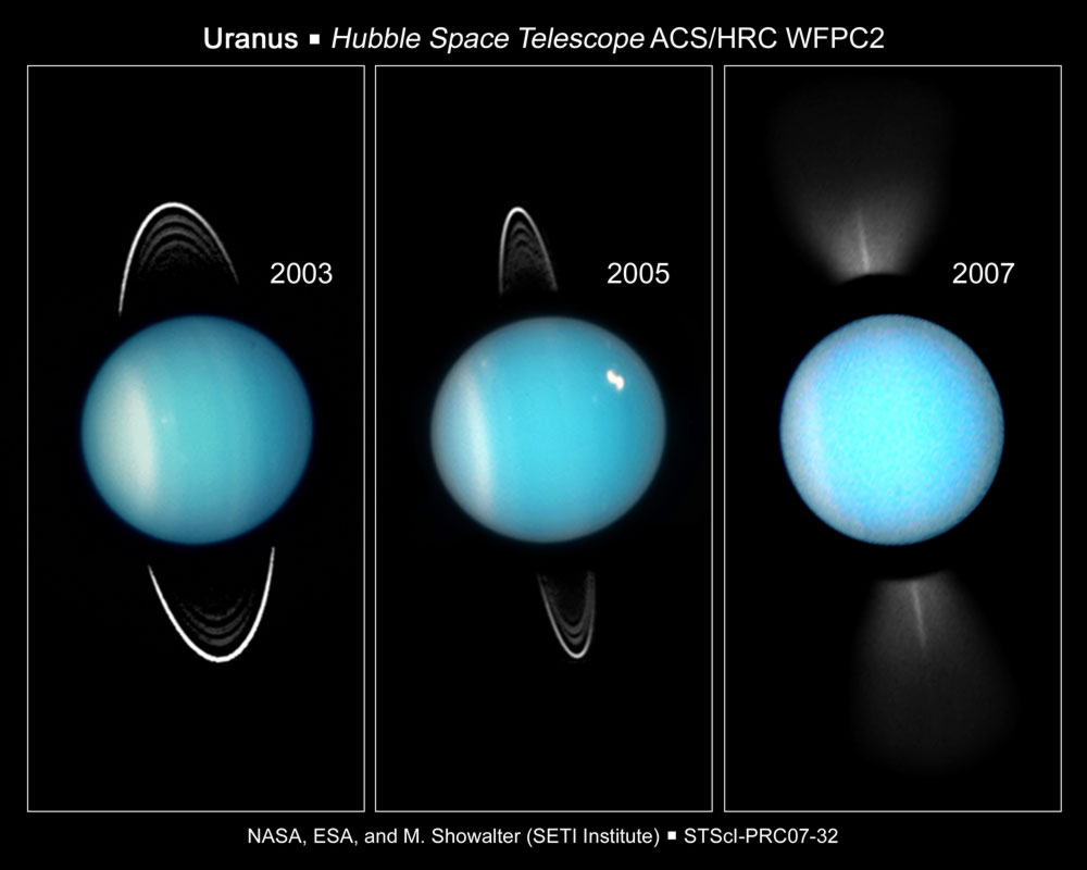 Les anneaux d'Uranus vus par Hubble