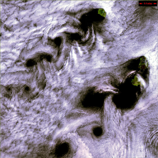 Karman Vortices near Broutona