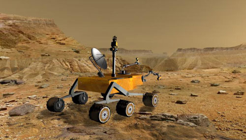  Vue d'artiste du lander Mars Science Laboratory
