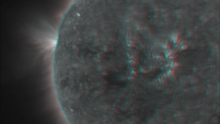 Image en 3-D du Soleil,