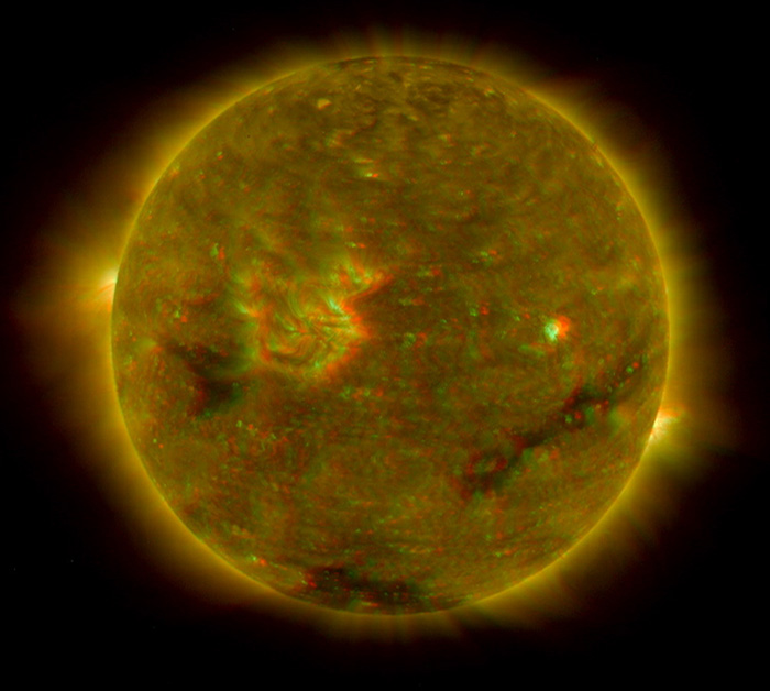 Image en 3-D du Soleil,