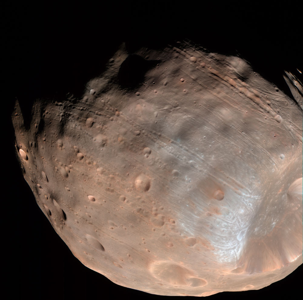 Phobos vu par Mars Reconnaissance Orbiter