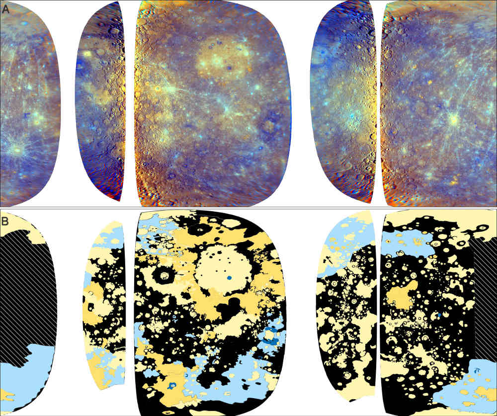 Cartes géologiques de Mercure