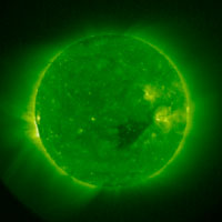 Gros plan sur un trou coronal