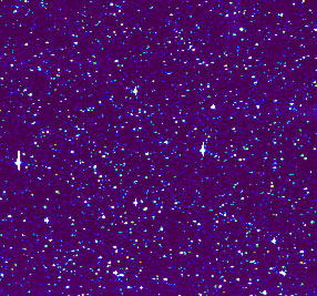 Vue générale d'un champ stellaire observé par CoRoT