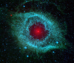 La nébuleuse d'Hélix vue par Spitzer (infrarouge)