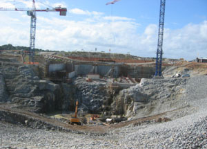 Le carneau (déflecteur des jets de la fusée)