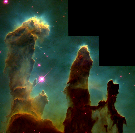 La nébuleuse de l'Aigle vue par Hubble