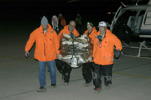 La capsule de Stardust transporté sur le site de l'US Air Force, dans l'Utah