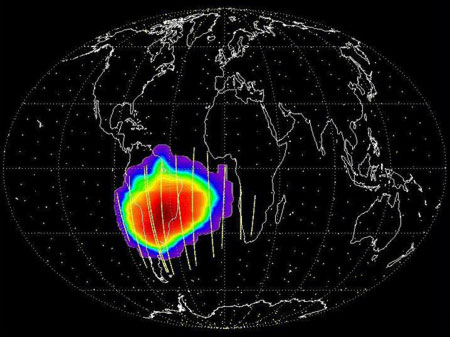 Cartographie du flux de proton perçu par les CCDs CoRoT derrière blindage