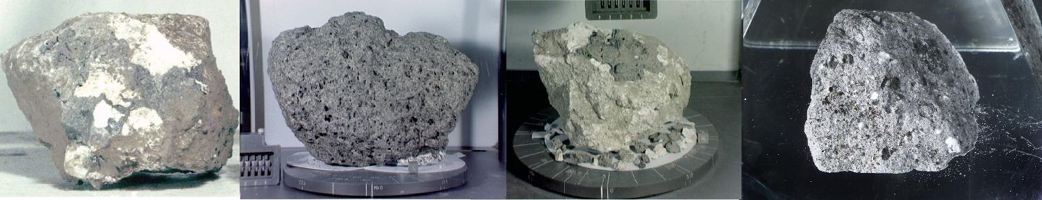 Roches lunaires rapportées sur Terre par les missions Apollo