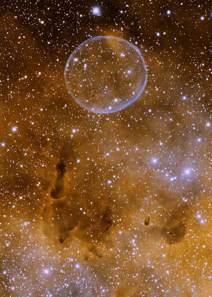 Une bulle de savon dans l'espace