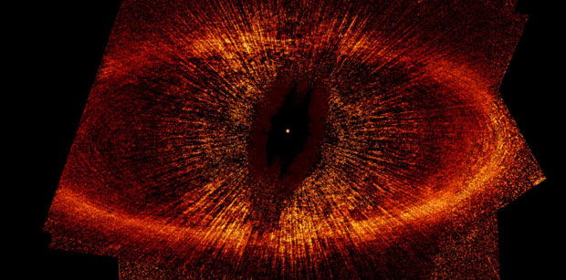 Exceptionnelle image d'un anneau de poussière autour d'une étoile