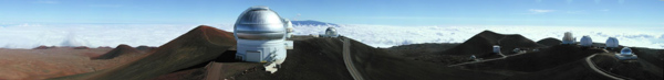 Les télescopes situés sur Le sommet du volcan Mauna Kea