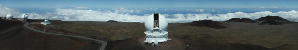 Les télescopes situés sur Le sommet du volcan Mauna Kea