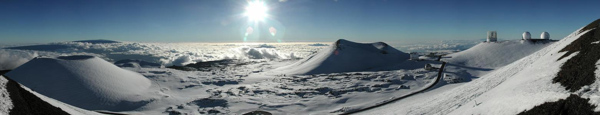 Les télescopes situés sur Le sommet du volcan Mauna Kea