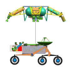 Le système d'atterrissage final du rover MSL