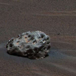 La météorite découverte par Opportunity (janvier 2005)