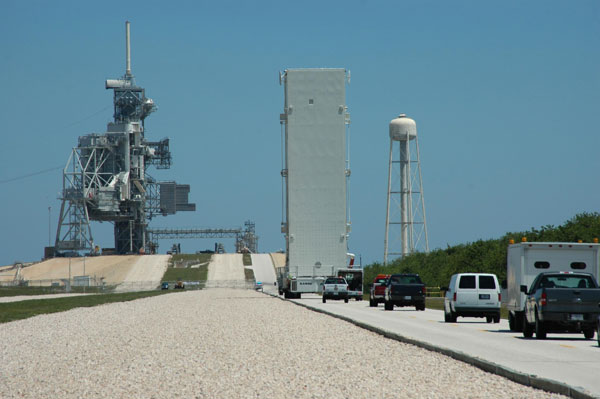 Le container renfermant la charge utile de STS-121 