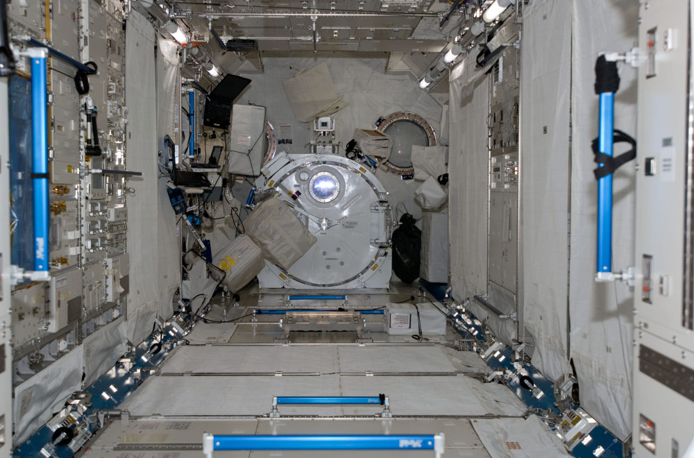 L'intérieur du module habitable pressuris