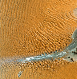 Les dunes linéaires du désert Namib 