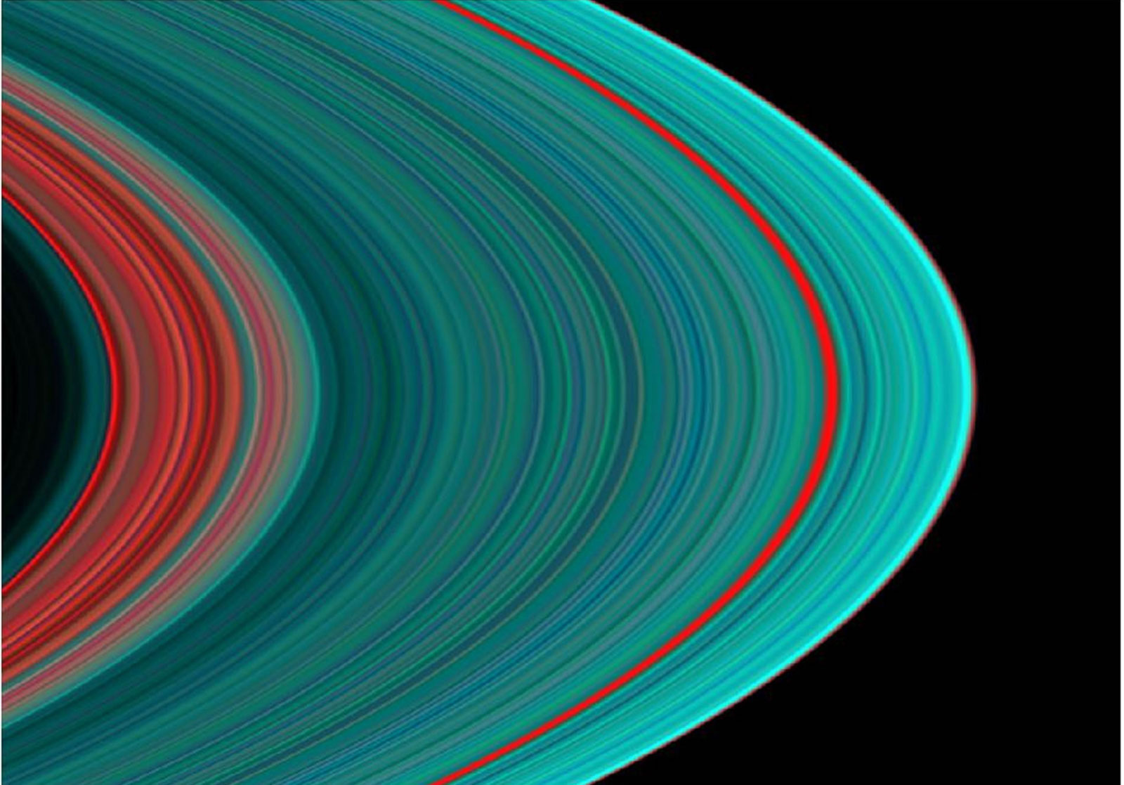 Image UV de l’anneau A montrant la "pureté" de la glace