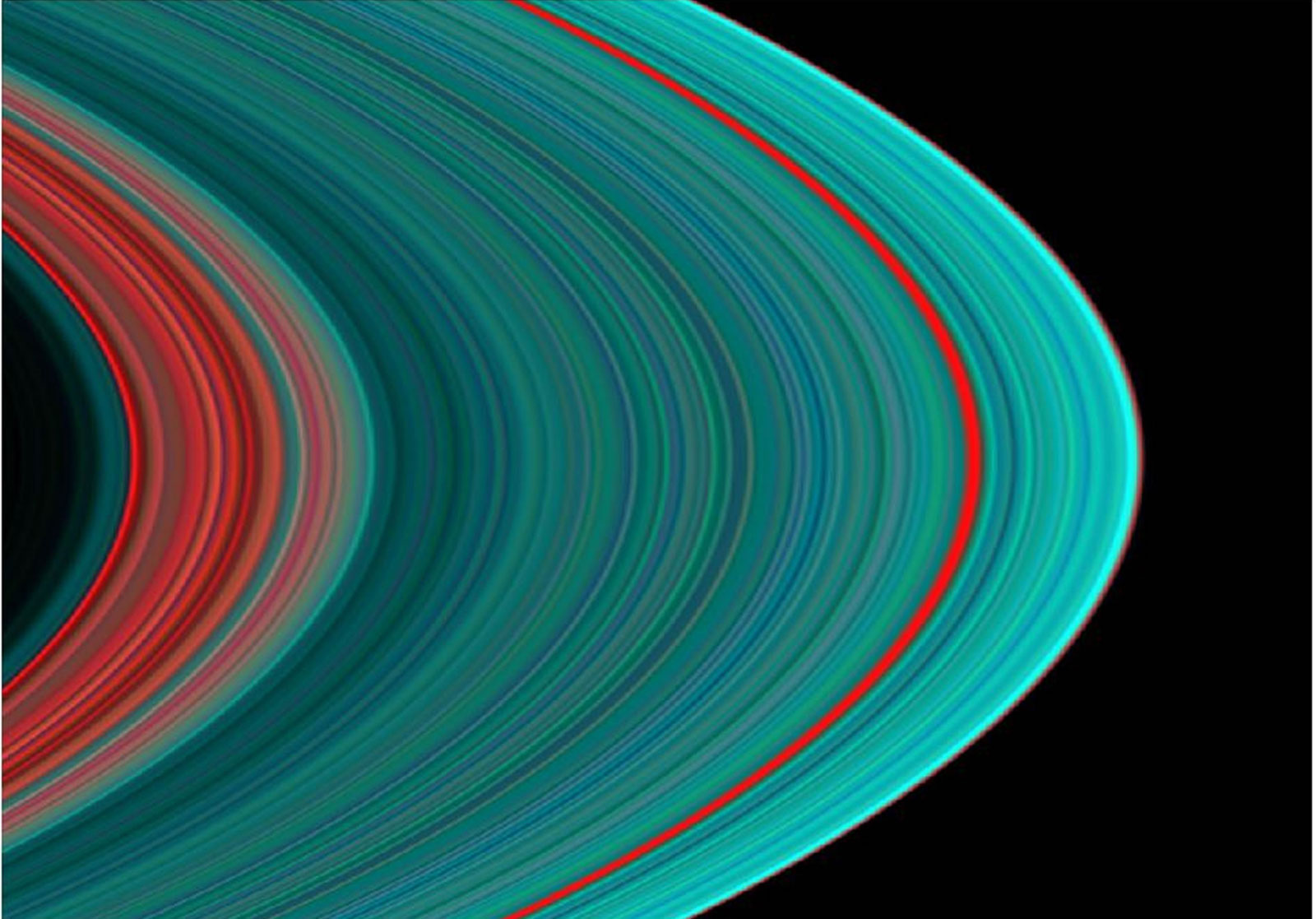 Image UV de l’anneau A montrant la "pureté" de la glace