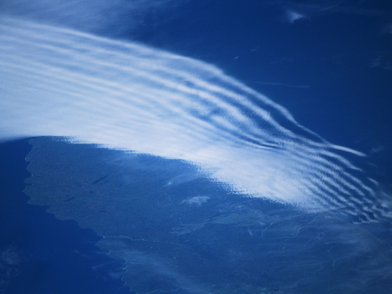 Cirrus, un type de nuage, au-dessus de la France