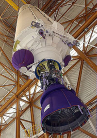 L'étage principal cryotechnique (EPC) et le moteur Vulcain 2 de la seconde Ariane 5 ECA