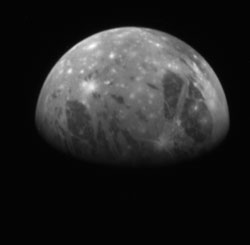 Ganymède vu par New Horizons