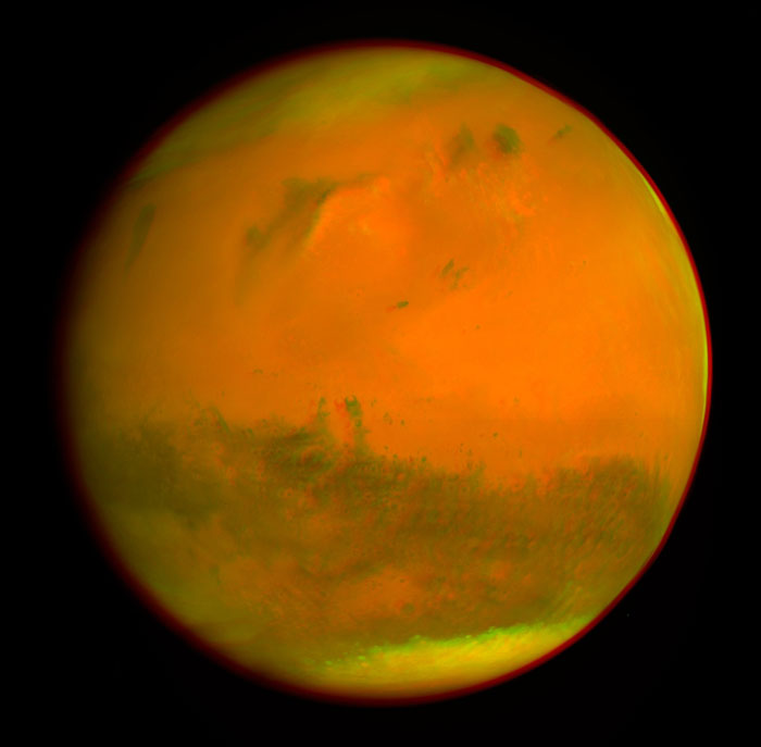 Mars en 3-D lors du survol de Rosetta (25.02.07)