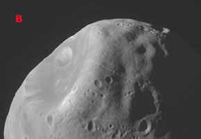Phobos observé par Mars Global Surveyor