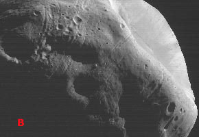 Phobos observé par Mars Global Surveyor