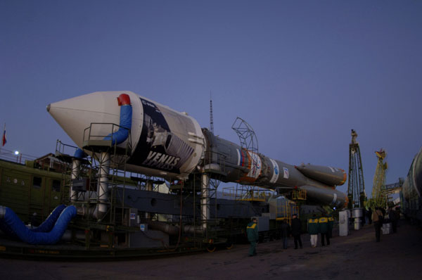 Venus Express transférée et érigée sur son pas de tir