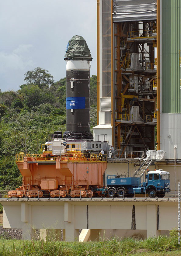 Transfert du moteur P80 au Bâtiment d'Essai d'Accélérateur à Poudre