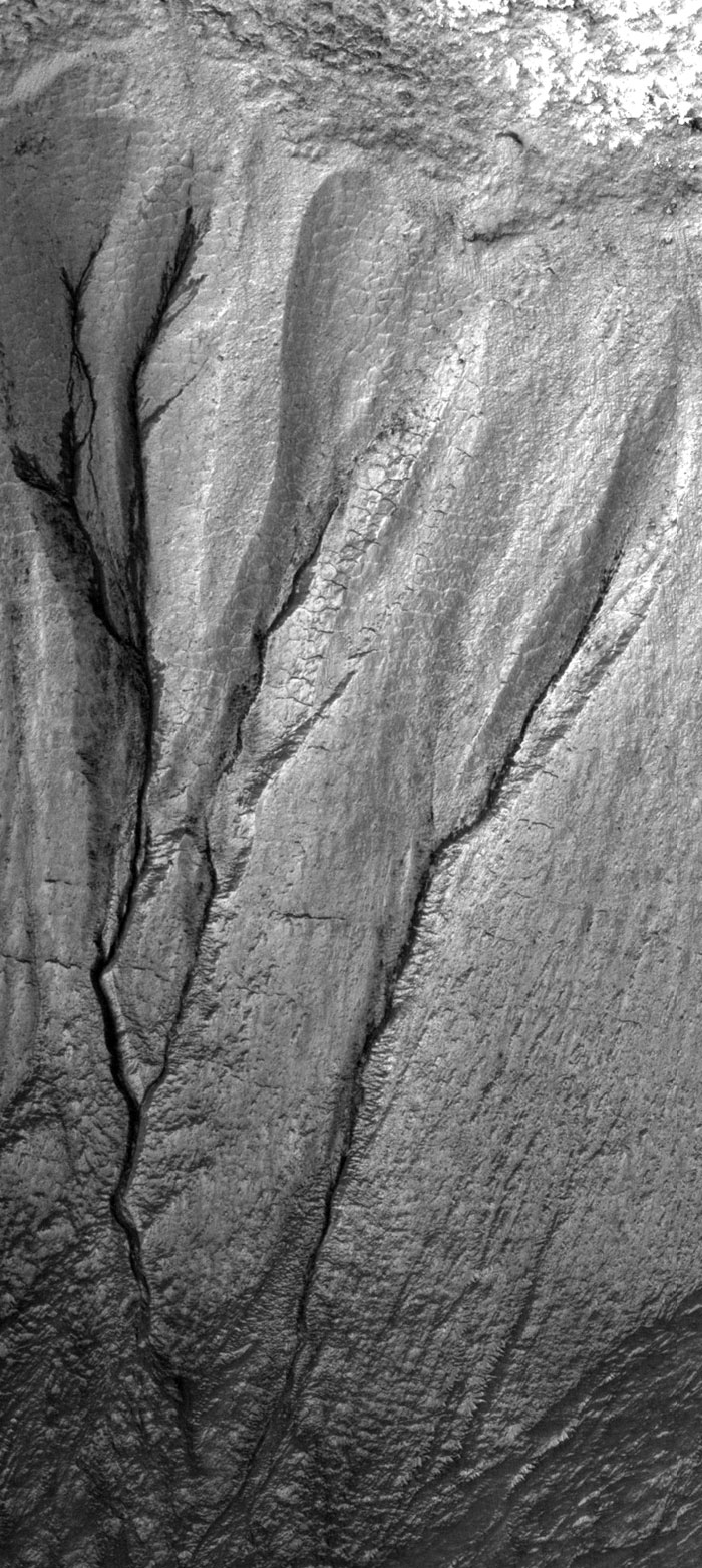 Ravines martiennes vues par Mars Reconnaissance Orbiter