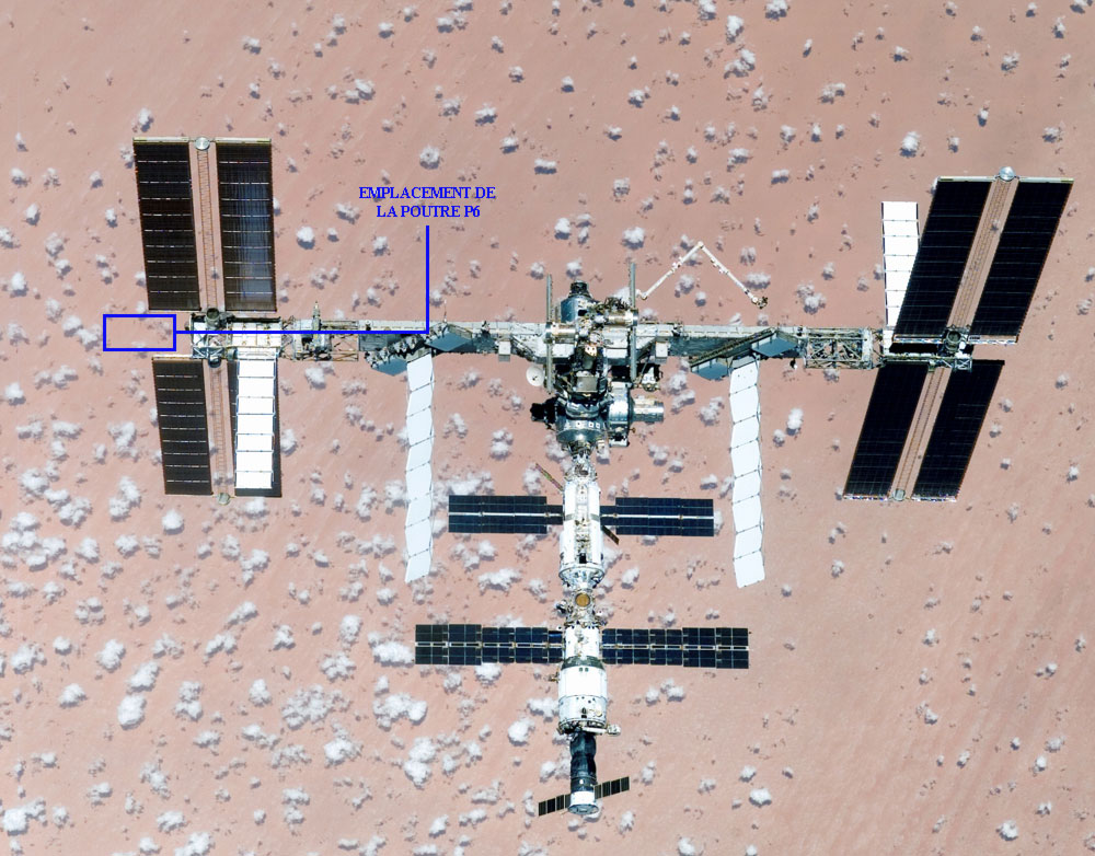 Emplacement de la Poutre P6