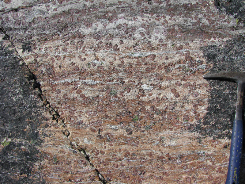 Détail d'une des roches terrestres les plus vieilles