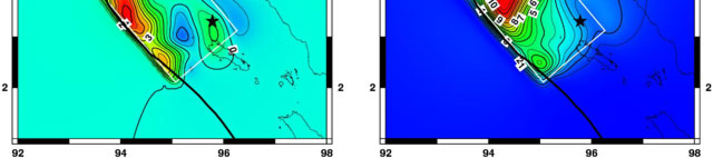 Les cartes du tsunami et du tremblement de Terre du 26 décembre 2004