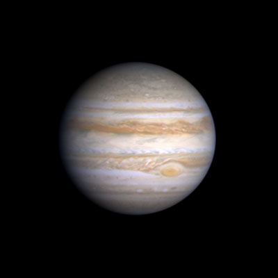 Jupiter en véritables couleurs 
